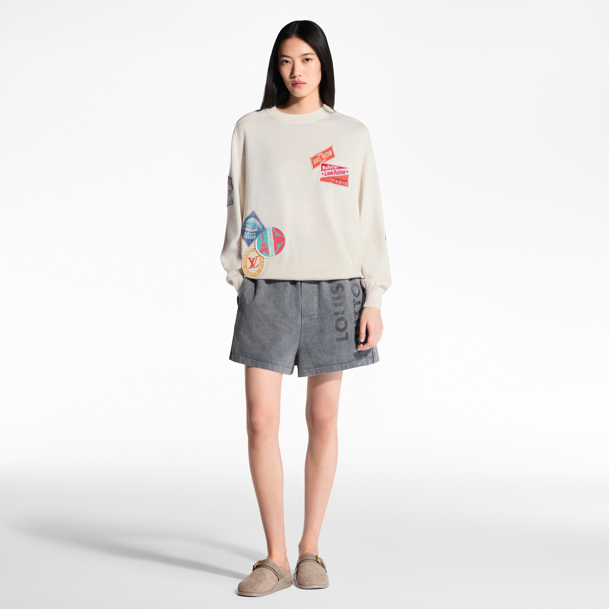 Travel Patch Cashmere Pullover  in Women