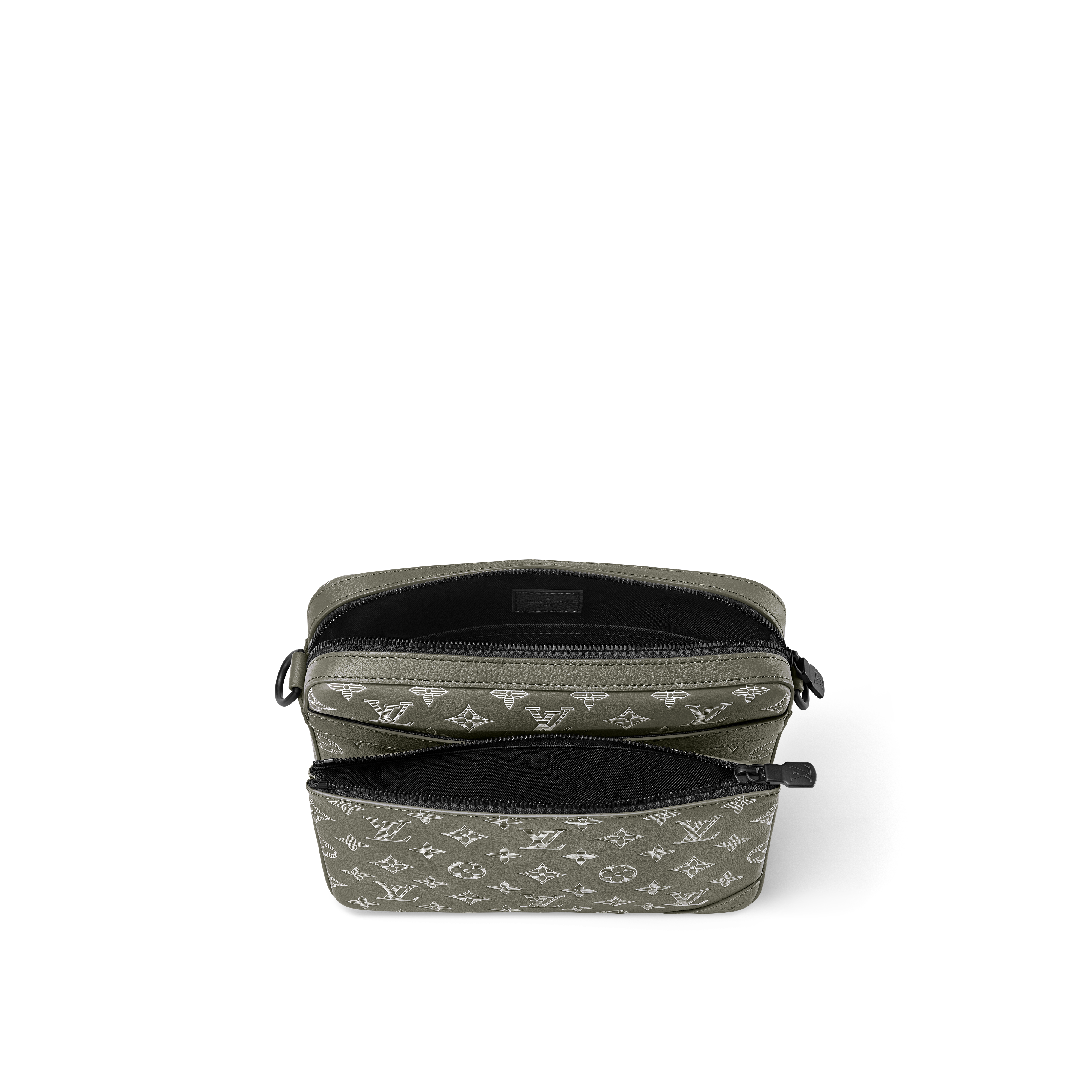 Trio Messenger Monogram Shadow Leather in Men