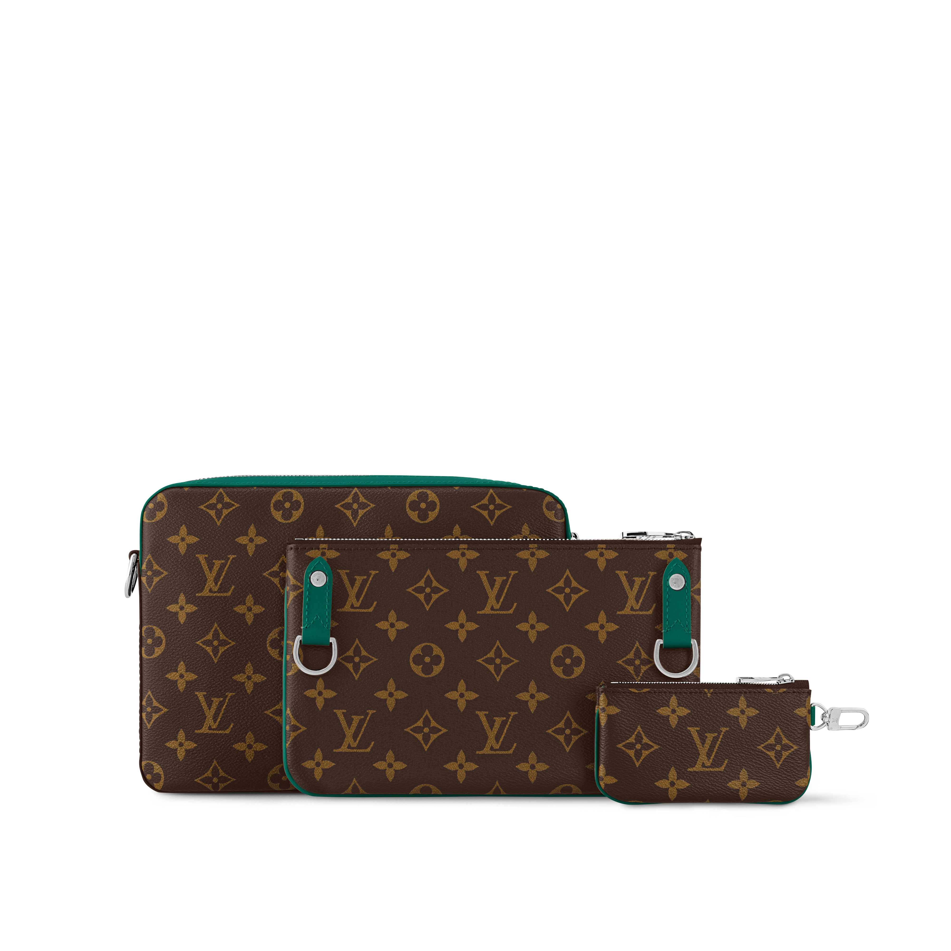 Trio Messenger Monogram Macassar Canvas in Bags and Small Leather Goods