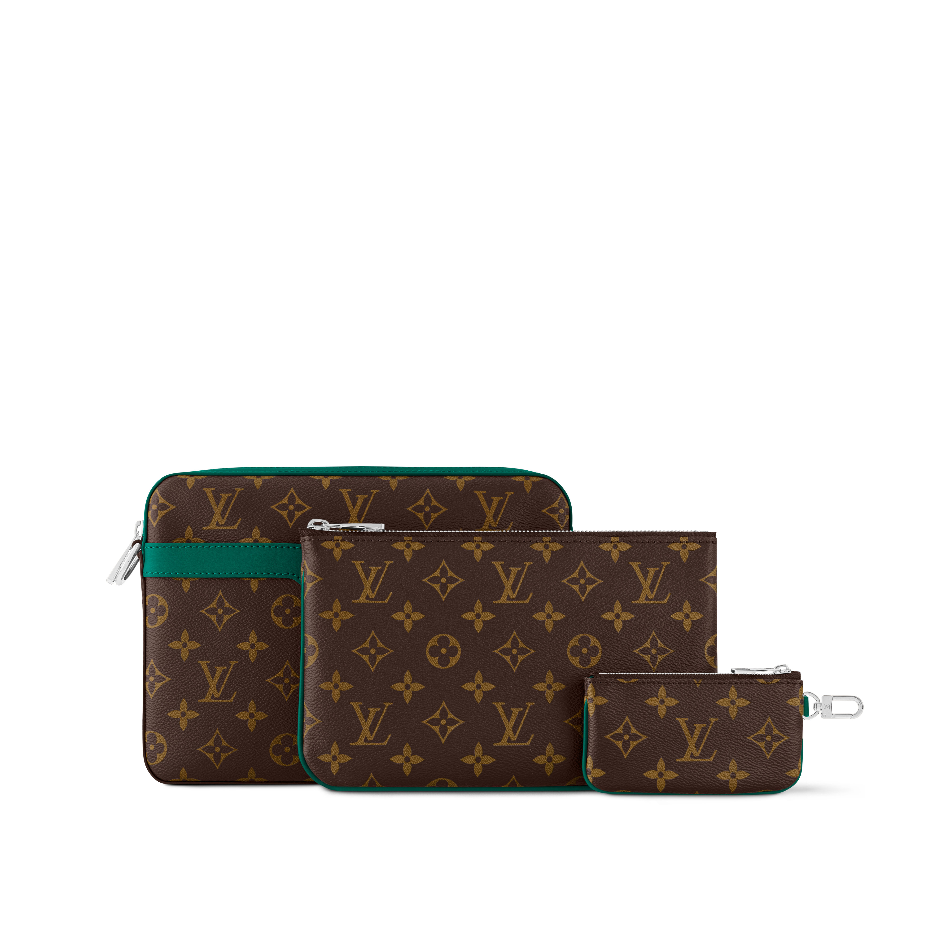 Trio Messenger Monogram Macassar Canvas in Bags and Small Leather Goods