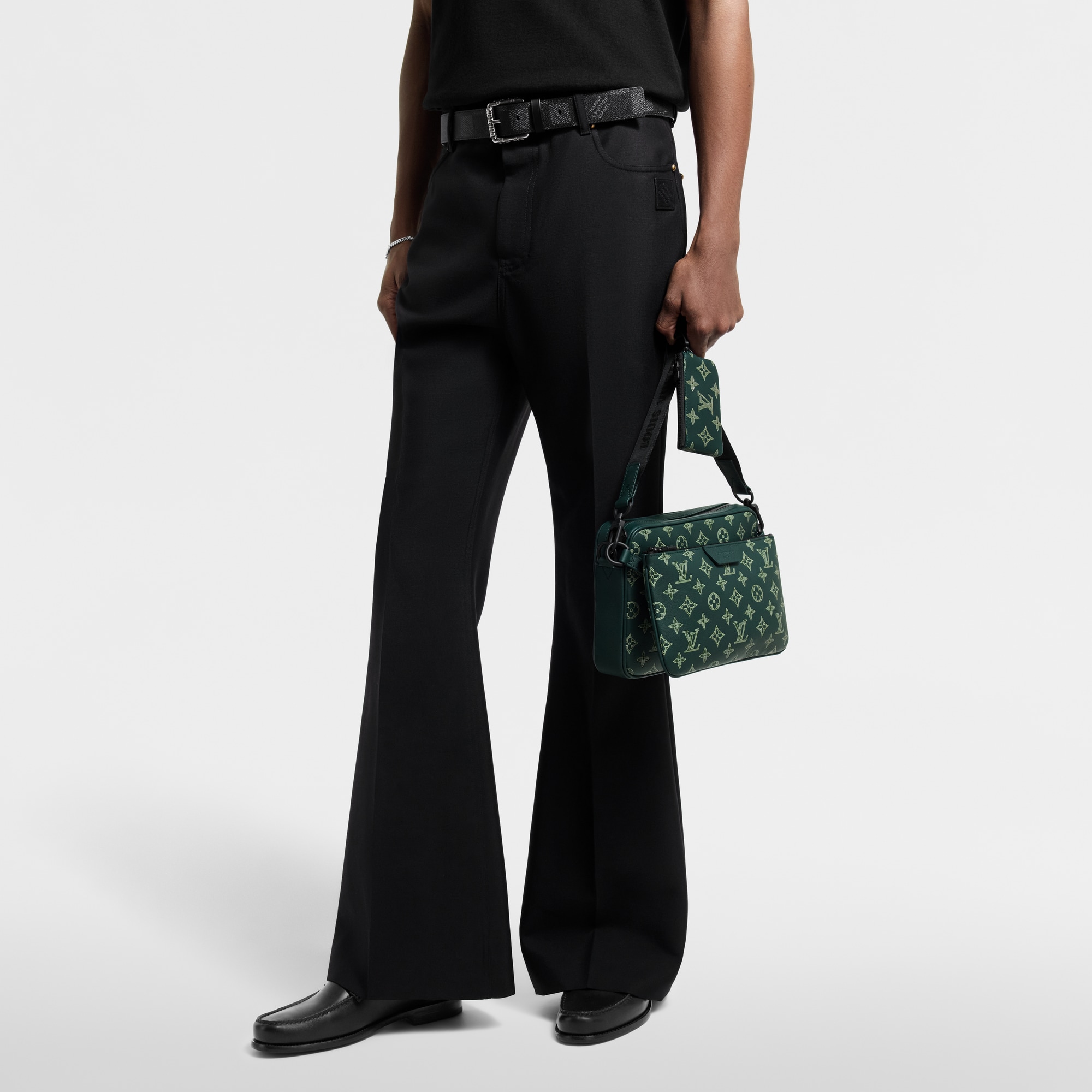 Trio Messenger Monogram Shadow Leather in Bags and Small Leather Goods