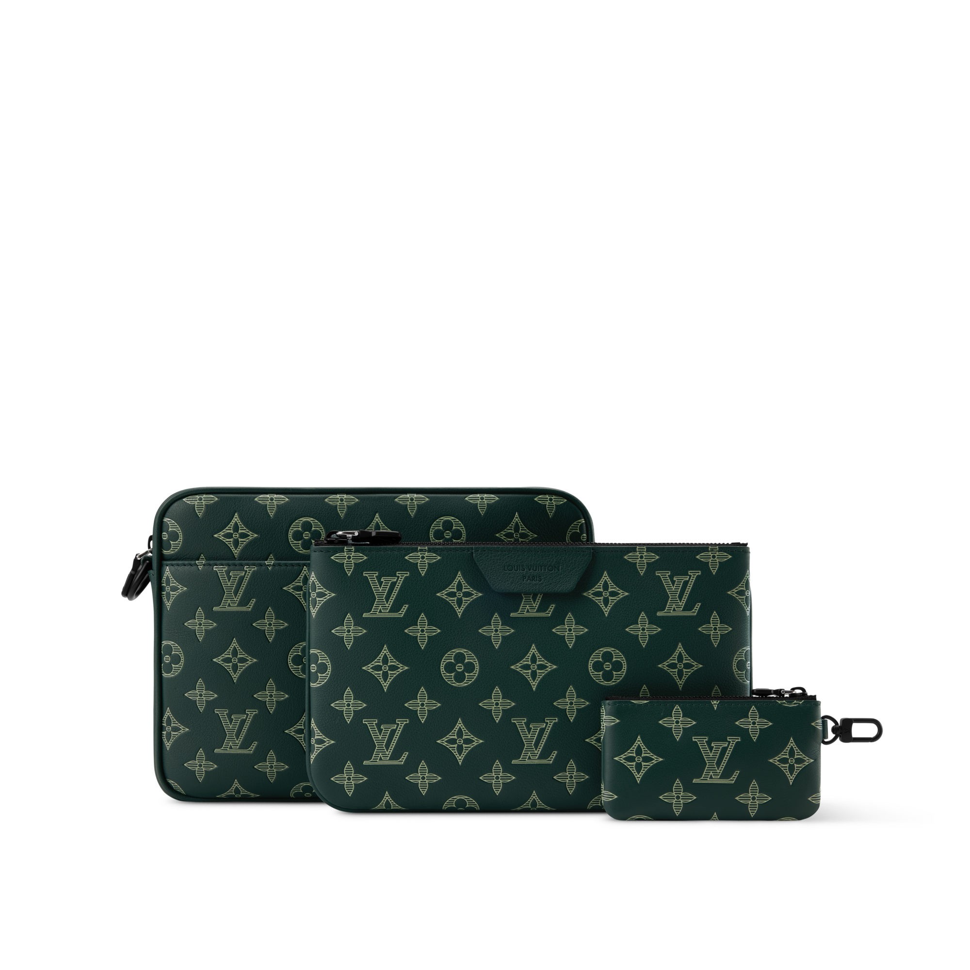 Trio Messenger Monogram Shadow Leather in Bags and Small Leather Goods
