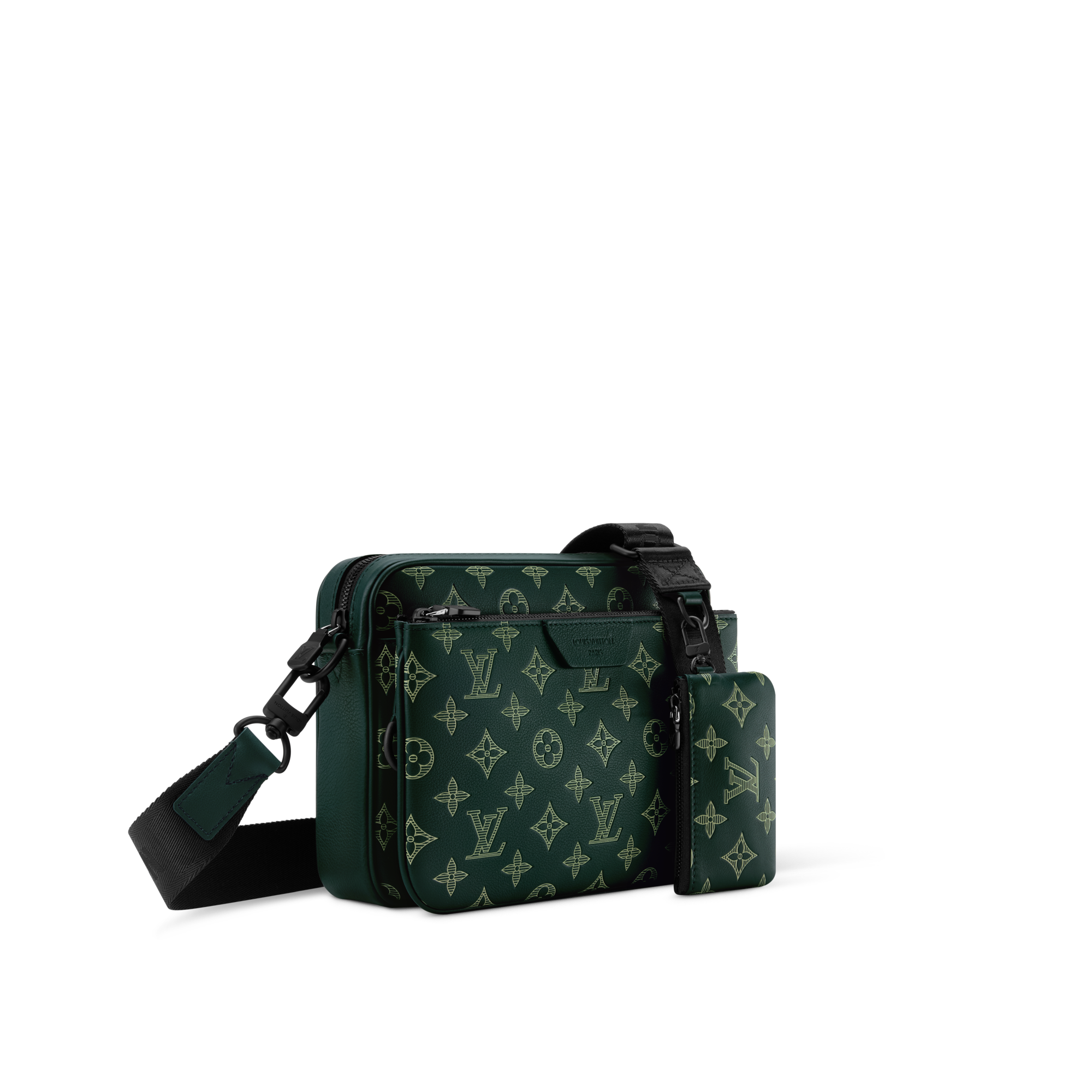 Trio Messenger Monogram Shadow Leather in Bags and Small Leather Goods