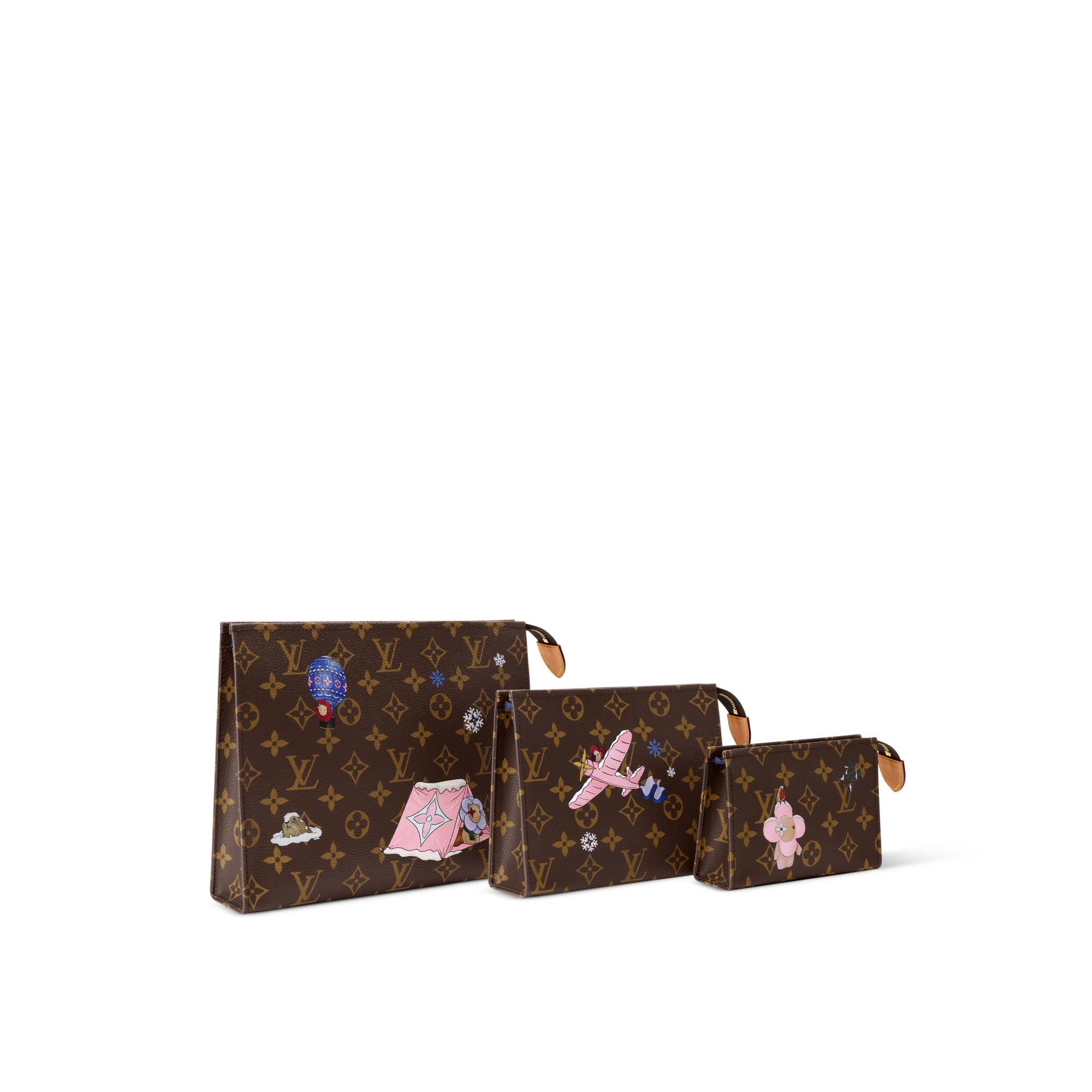 Trio Toilet Pouch Monogram Canvas in Women