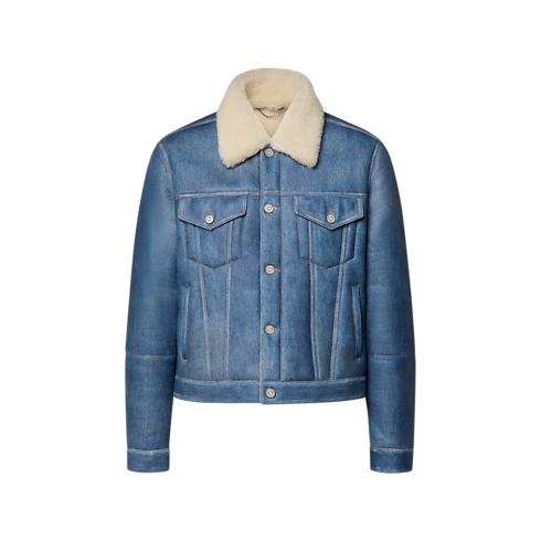 Trompe L’Oeil Denim Shearling Trucker in Men's Ready-to-Wear All Ready-to-Wear collections by Louis Vuitton (Product zoom)