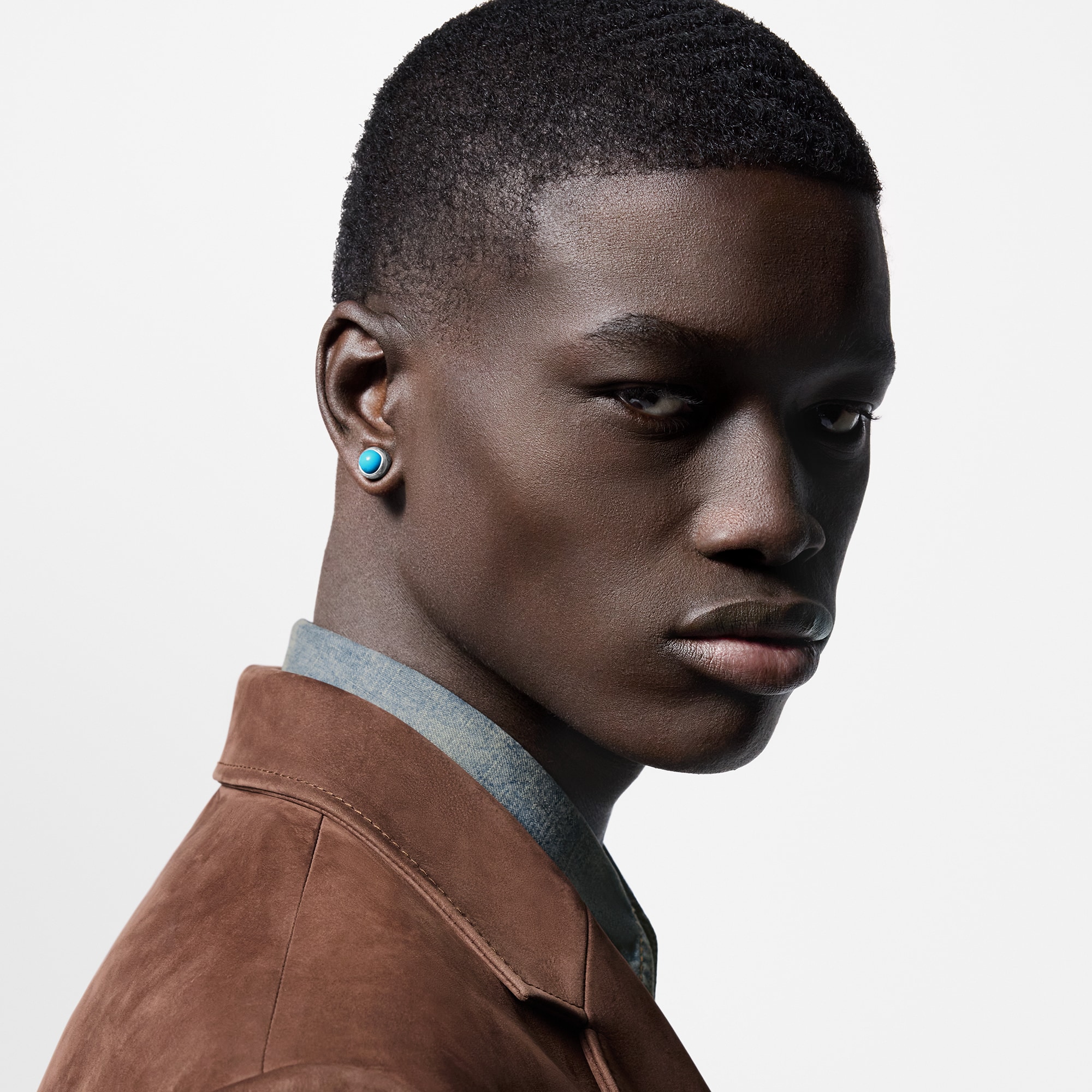 Turquoise Rodeo Earrings S00 in Men