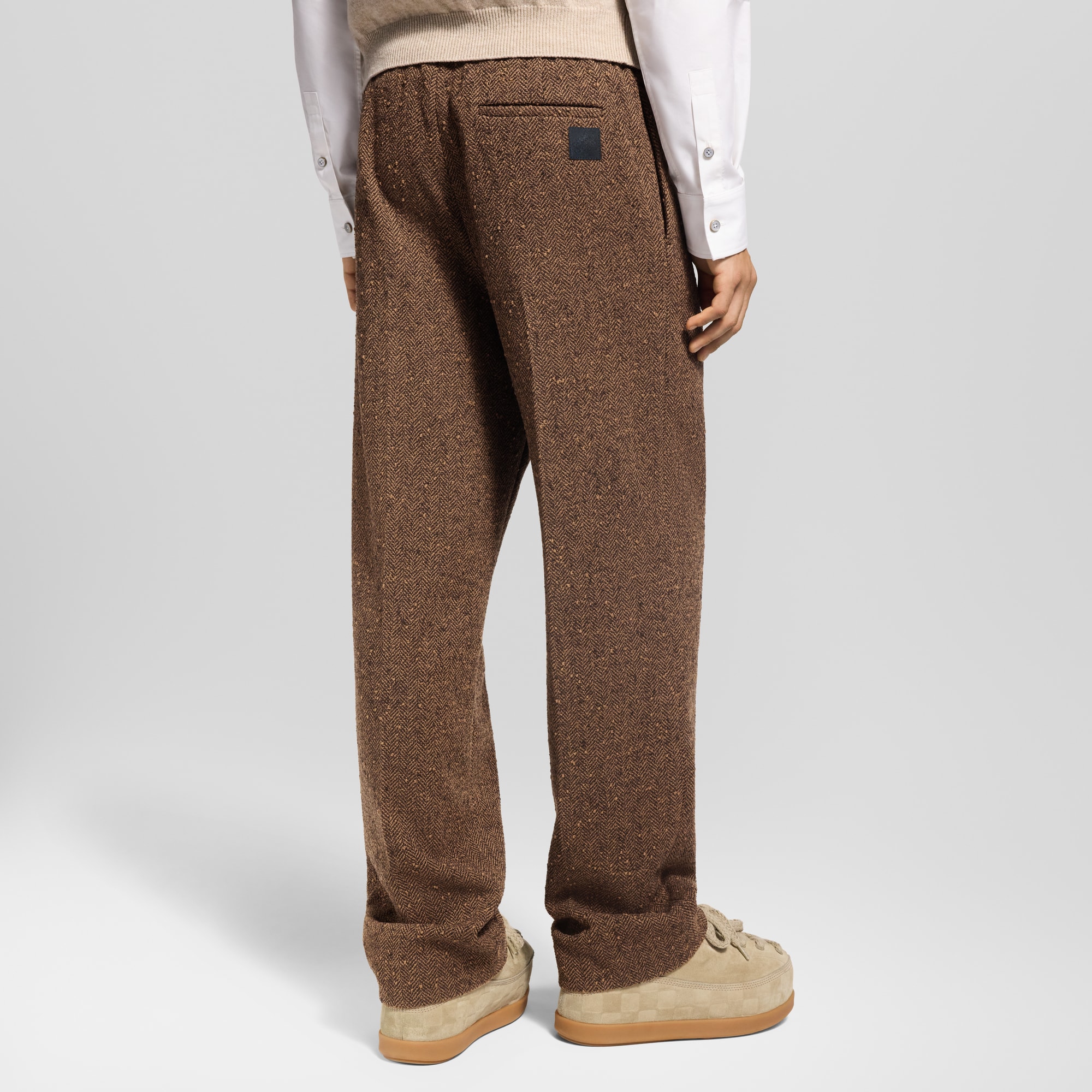 Tweed Drawstring Pants  in Men