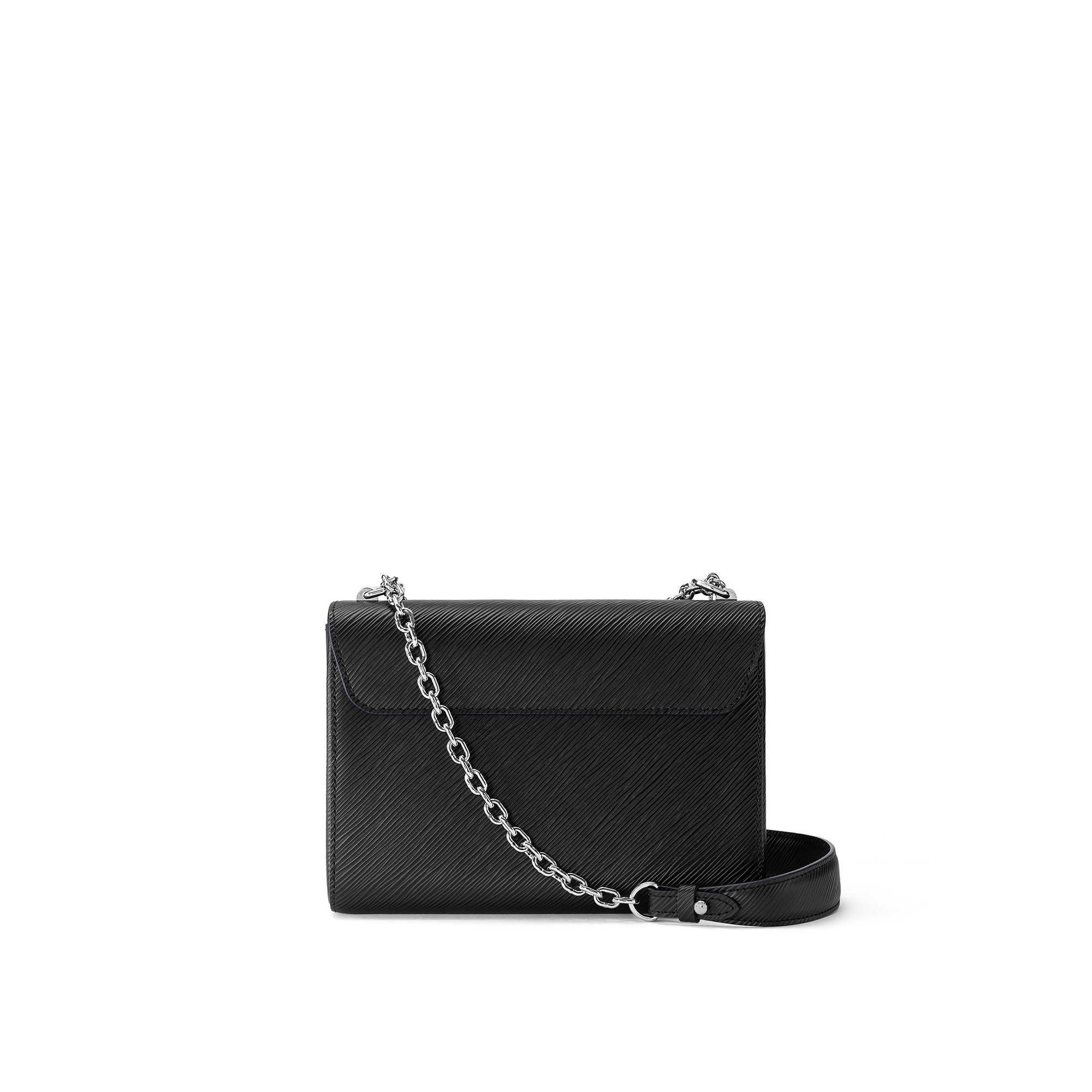 black silver chain cross body bag