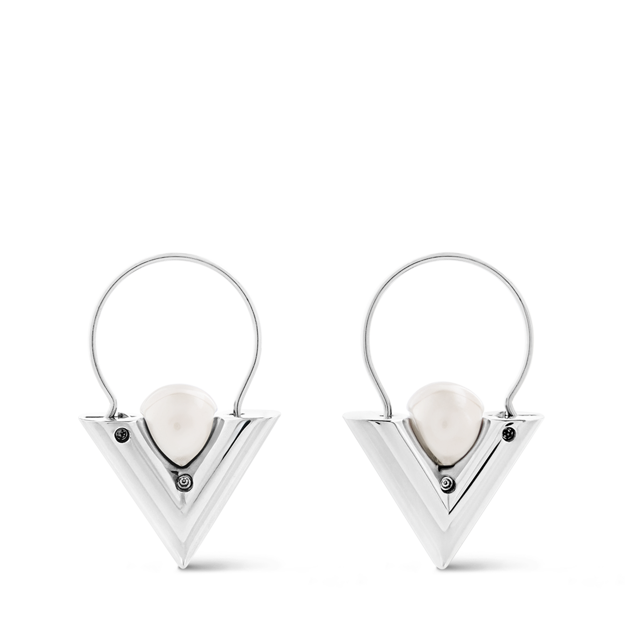 V For Vuitton Pearl And  Metal Earrings S00 in Women
