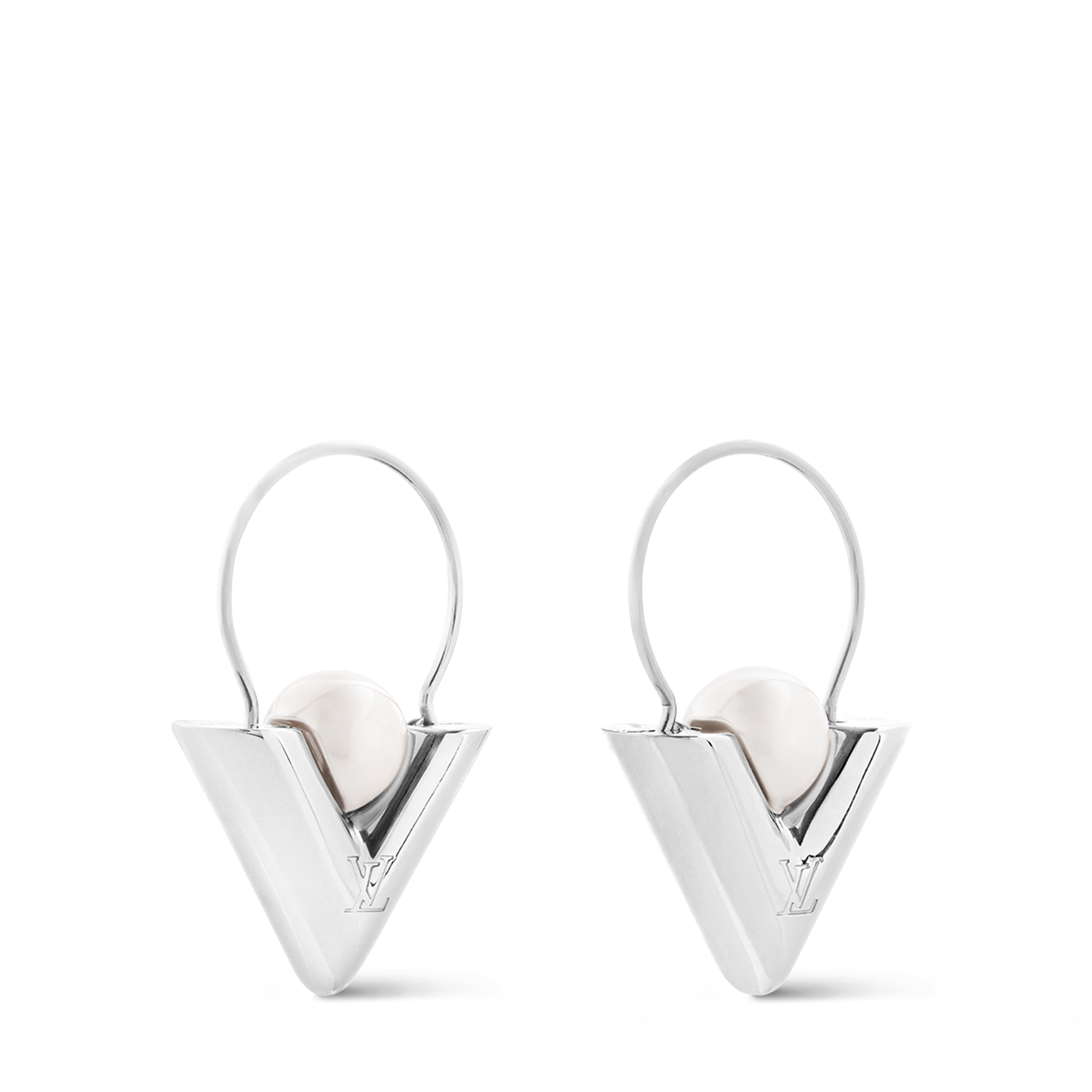 V For Vuitton Pearl And  Metal Earrings S00 in Women