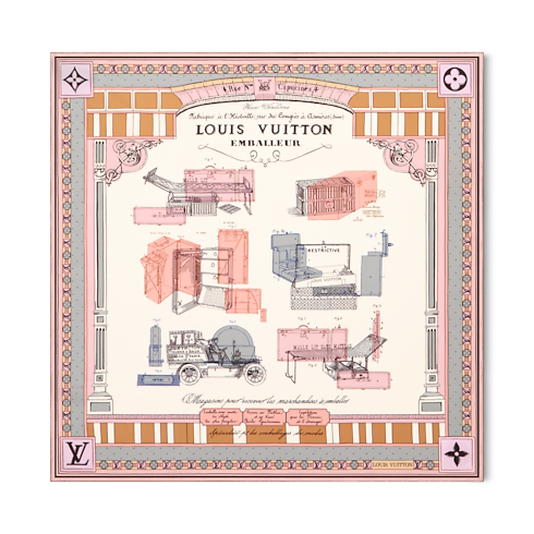 Vintage Trunk Square 90 S00 in Women's Accessories Silk Squares and Bandeaux collections by Louis Vuitton (Product zoom)