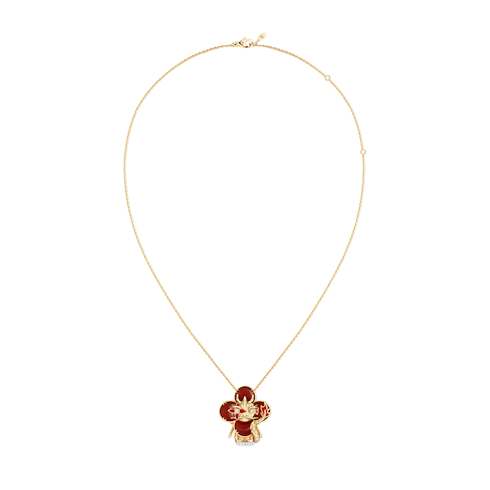 Vivienne Dragon Pendant, Yellow Gold, White Gold, Lacquer, Diamonds & Colored Gemstones in Les Extraordinaires's Jewellery Necklaces and Pendants collections by Louis Vuitton (Product zoom)