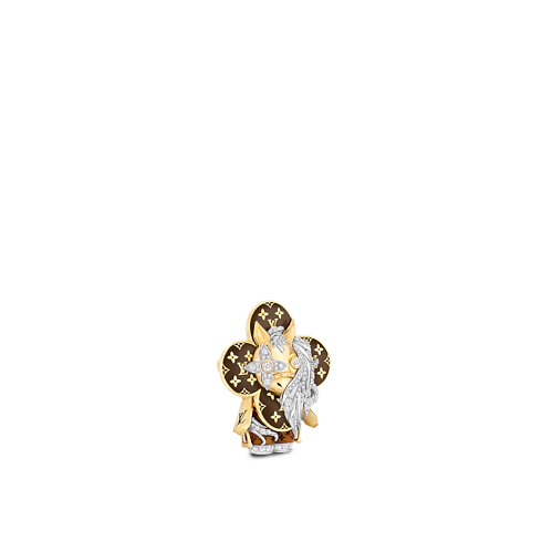Vivienne Horse Pendant, Yellow Gold, White Gold, Lacquer & Diamonds in Les Extraordinaires's Jewellery Necklaces and Pendants collections by Louis Vuitton (Product zoom)