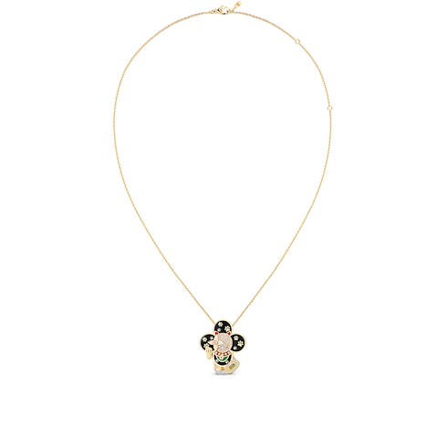 Vivienne Maneki Neko Pendant, 3 Golds, Lacquer & Diamonds in Jewellery's Categories Necklaces and Pendants collections by Louis Vuitton (Product zoom)