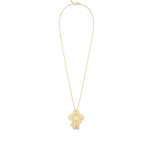 Vivienne Maneki Neko Pendant, 3 Golds, Lacquer & Diamonds in Jewellery's Categories Necklaces and Pendants collections by Louis Vuitton (Product zoom)