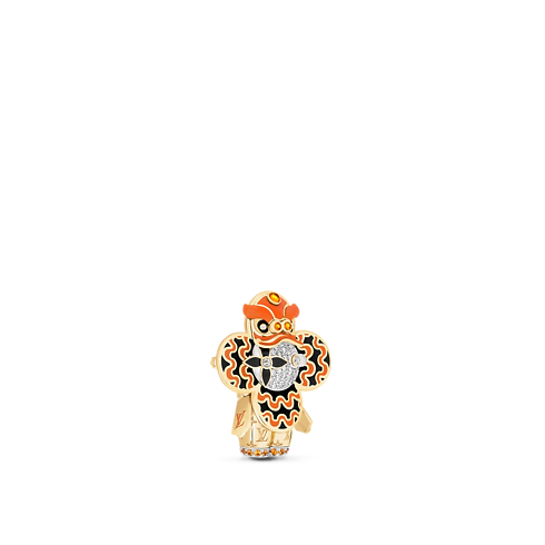 Vivienne Orange Lion Dance Pendant, Yellow Gold, White Gold, Lacquer, Diamonds & Coloured Stones in Jewellery's Categories Necklaces and Pendants collections by Louis Vuitton (Product zoom)