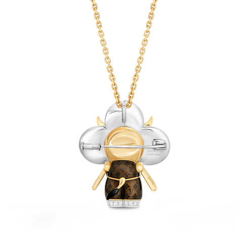 Vivienne Ox Pendant, 3 Golds, Lacquer, Diamonds & Colored Gemstones in Les Extraordinaires's Jewellery Necklaces and Pendants collections by Louis Vuitton (Product zoom)