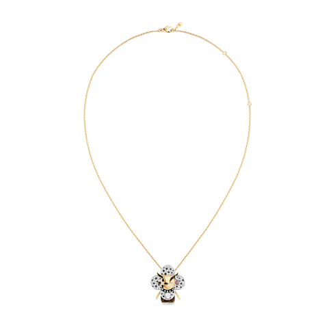 Vivienne Ox Pendant, 3 Golds, Lacquer, Diamonds & Colored Gemstones in Les Extraordinaires's Jewellery Necklaces and Pendants collections by Louis Vuitton (Product zoom)