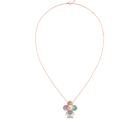 Vivienne Rainbow Pendant, 3 Golds, Diamonds And Coloured Gemstones in Jewellery's Categories All Fine Jewellery collections by Louis Vuitton (Product zoom)