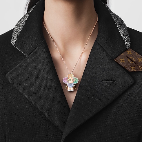Vivienne Rainbow Pendant, 3 Golds, Diamonds And Coloured Gemstones in Jewellery's Categories All Fine Jewellery collections by Louis Vuitton (Product zoom)