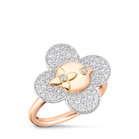 Vivienne Ring, 3 Golds and Diamonds in Jewellery's Categories Rings collections by Louis Vuitton (Product zoom)
