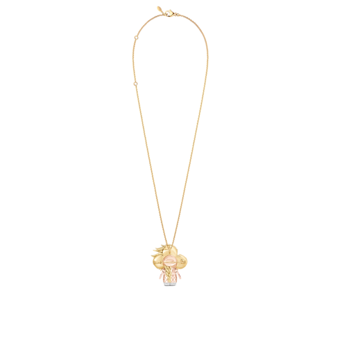 Vivienne Rooster Pendant, 3 Golds, Lacquer, Diamonds & Colored Gemstones in Les Extraordinaires's Jewellery Necklaces and Pendants collections by Louis Vuitton (Product zoom)