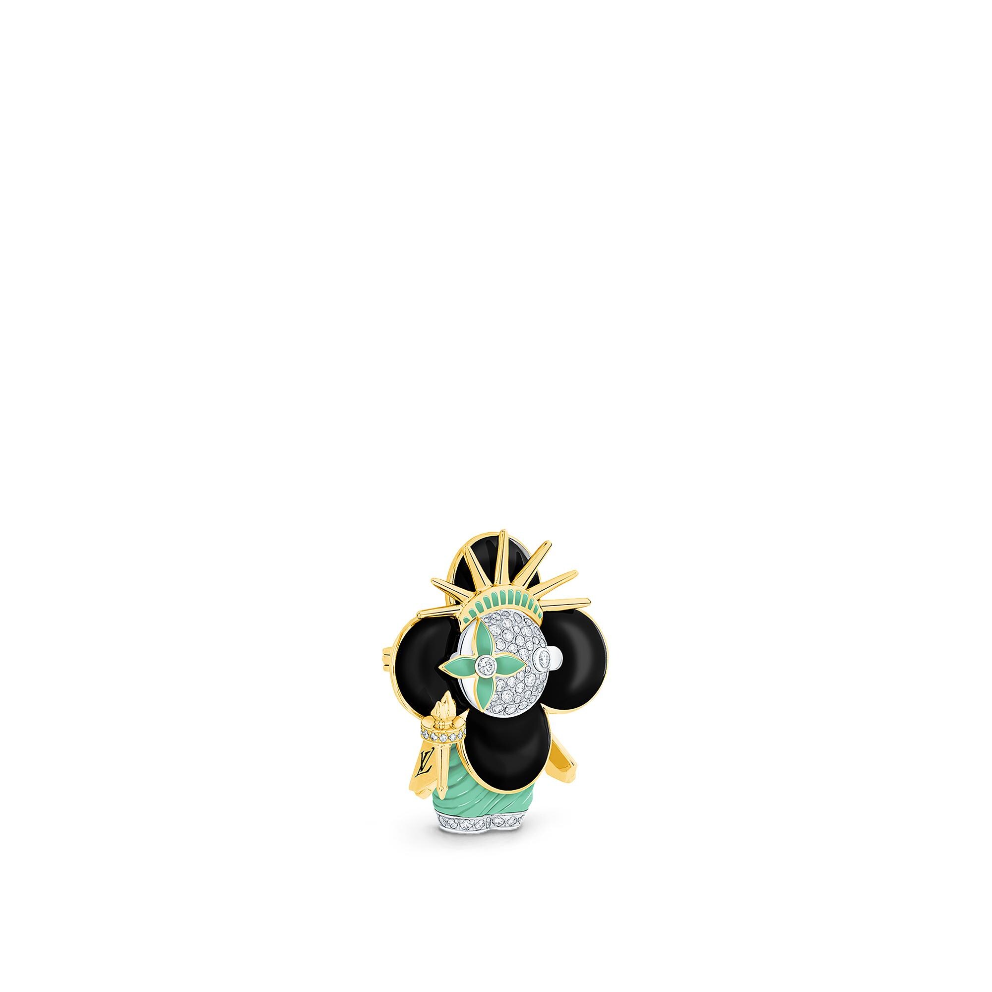 Vivienne Statue Of Liberty, White Gold, Yellow Gold, Lacquer & Diamonds  in Jewellery