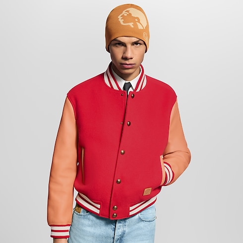 Vvn Leather Varsity Jacket in Men's Ready-to-Wear Outerwear and Coats collections by Louis Vuitton (Product zoom)