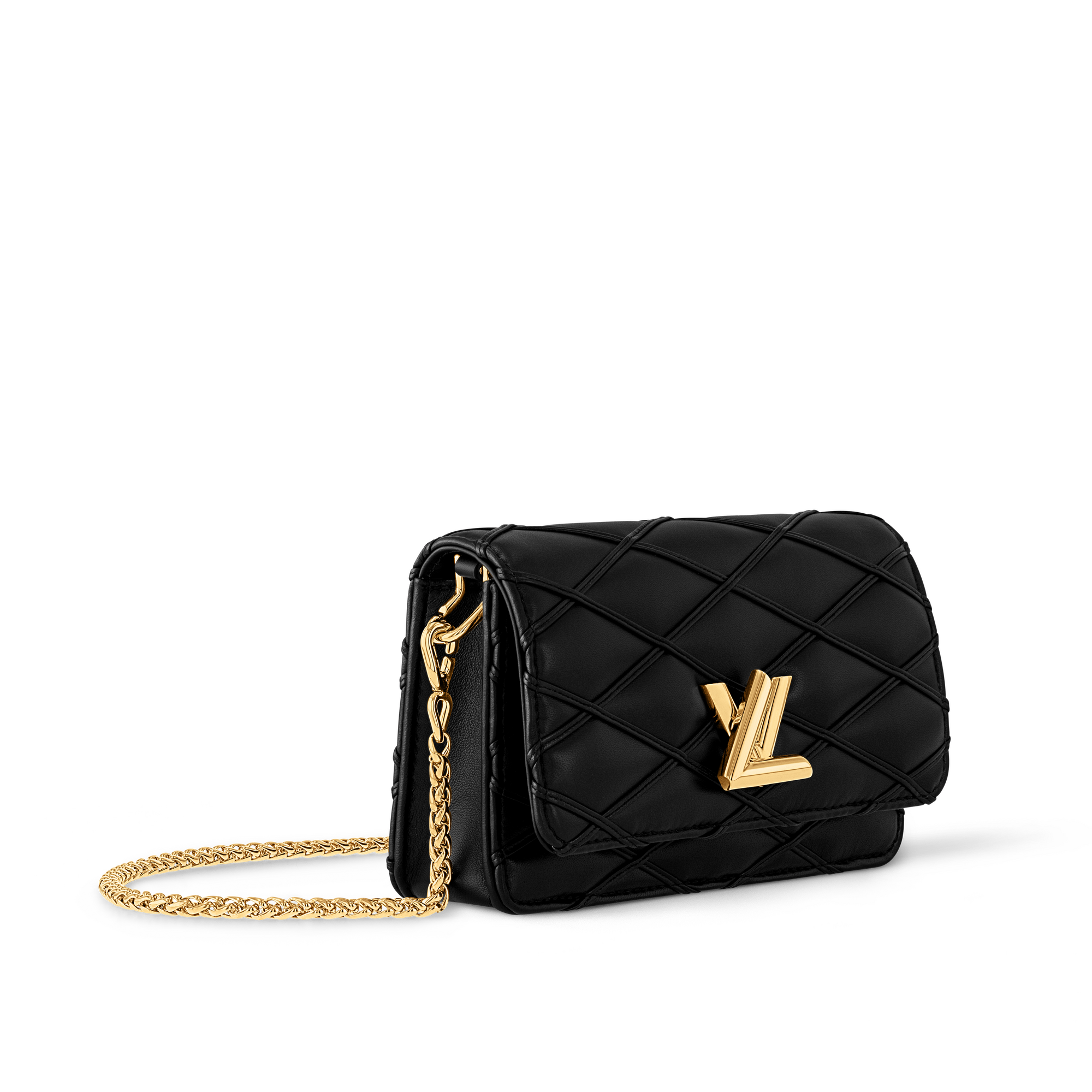 Wallet On Chain GO-14 Malletage Leather in Women