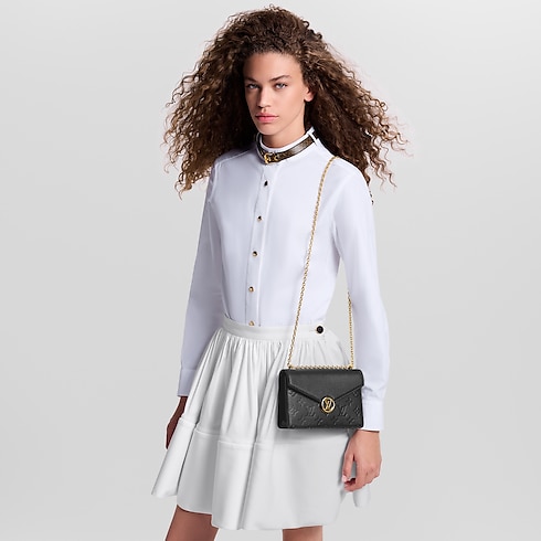 Wallet On Chain Rosy Monogram Empreinte Leather in Women's Wallets and Small Leather Goods Wallets on Chain and Micro Bags collections by Louis Vuitton (Product zoom)