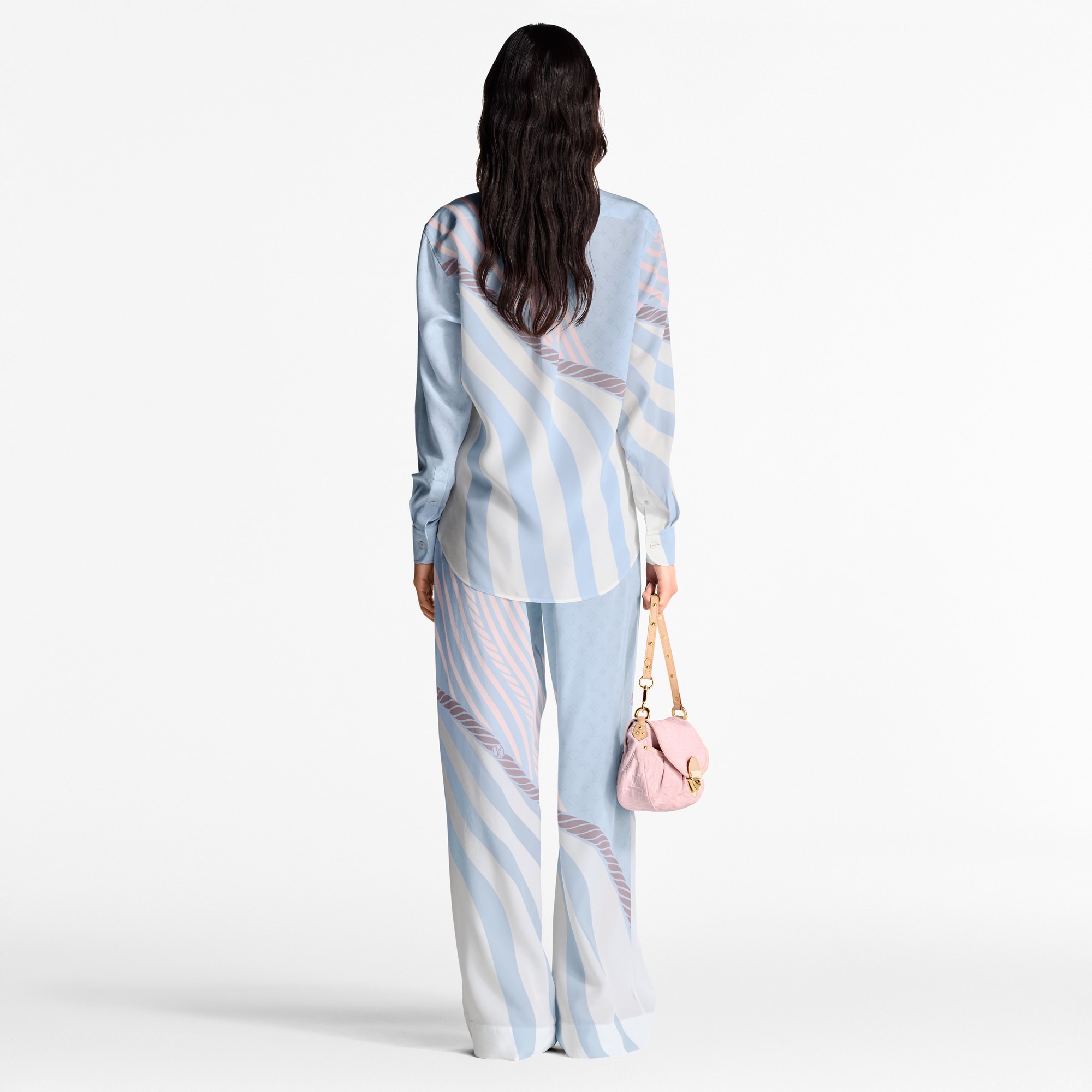 Wave Print Silk Shirt   in Women