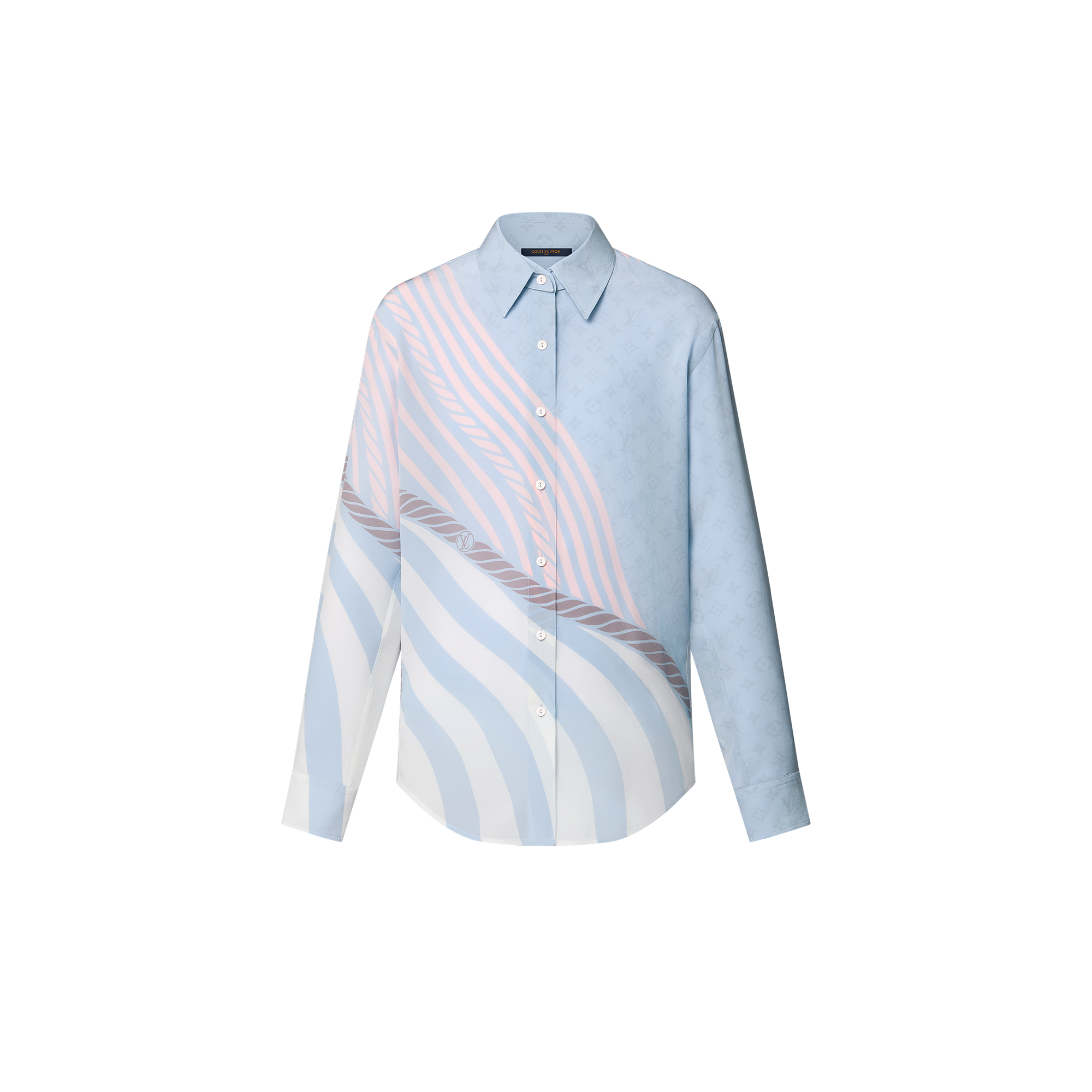 Wave Print Silk Shirt   in Women