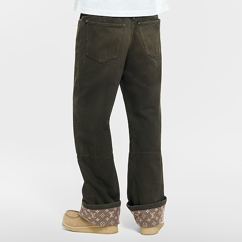 Waxed Denim Pants With Signature Turn-Ups in Men's Ready-to-Wear Denim Collection collections by Louis Vuitton (Product zoom)