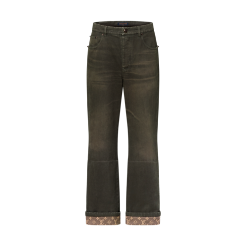 Waxed Denim Pants With Signature Turn-Ups in Men's Ready-to-Wear Denim Collection collections by Louis Vuitton (Product zoom)
