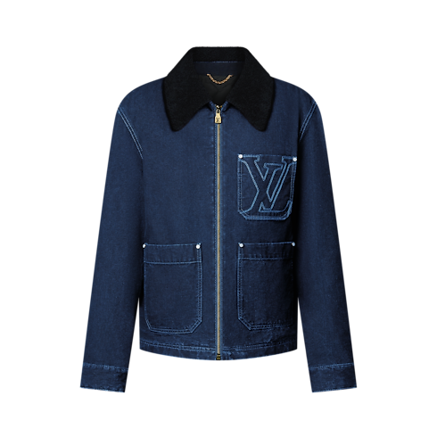 Wintery Workwear Denim Jacket in Men's Ready-to-Wear Outerwear and Coats collections by Louis Vuitton (Product zoom)
