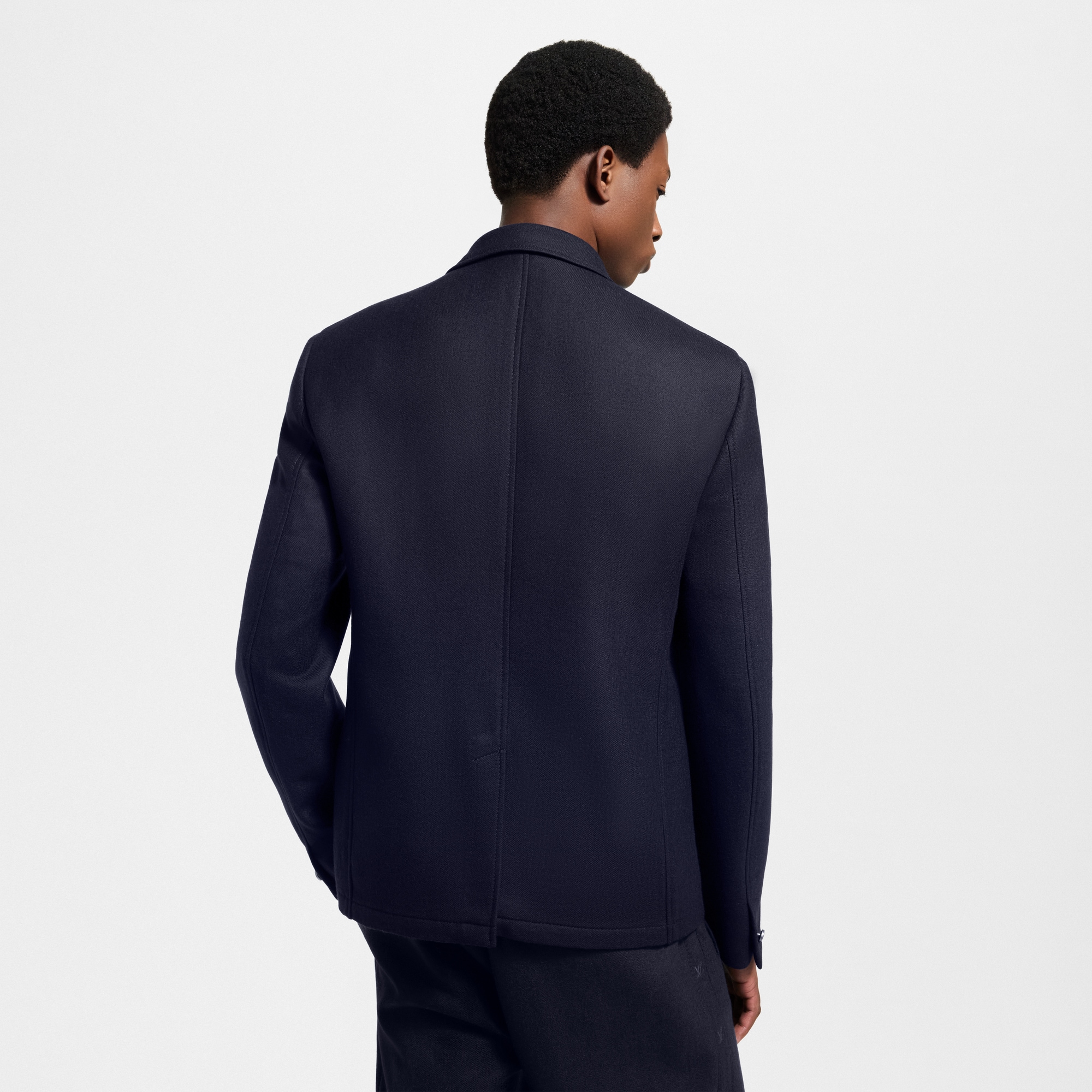 Wool-Silk Blend Flannel Blazer   in Men