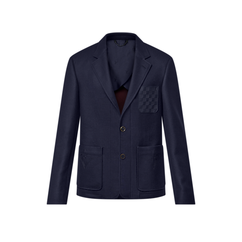 Wool-Silk Blend Flannel Blazer in Men's Ready-to-Wear Blazers and Jackets collections by Louis Vuitton (Product zoom)