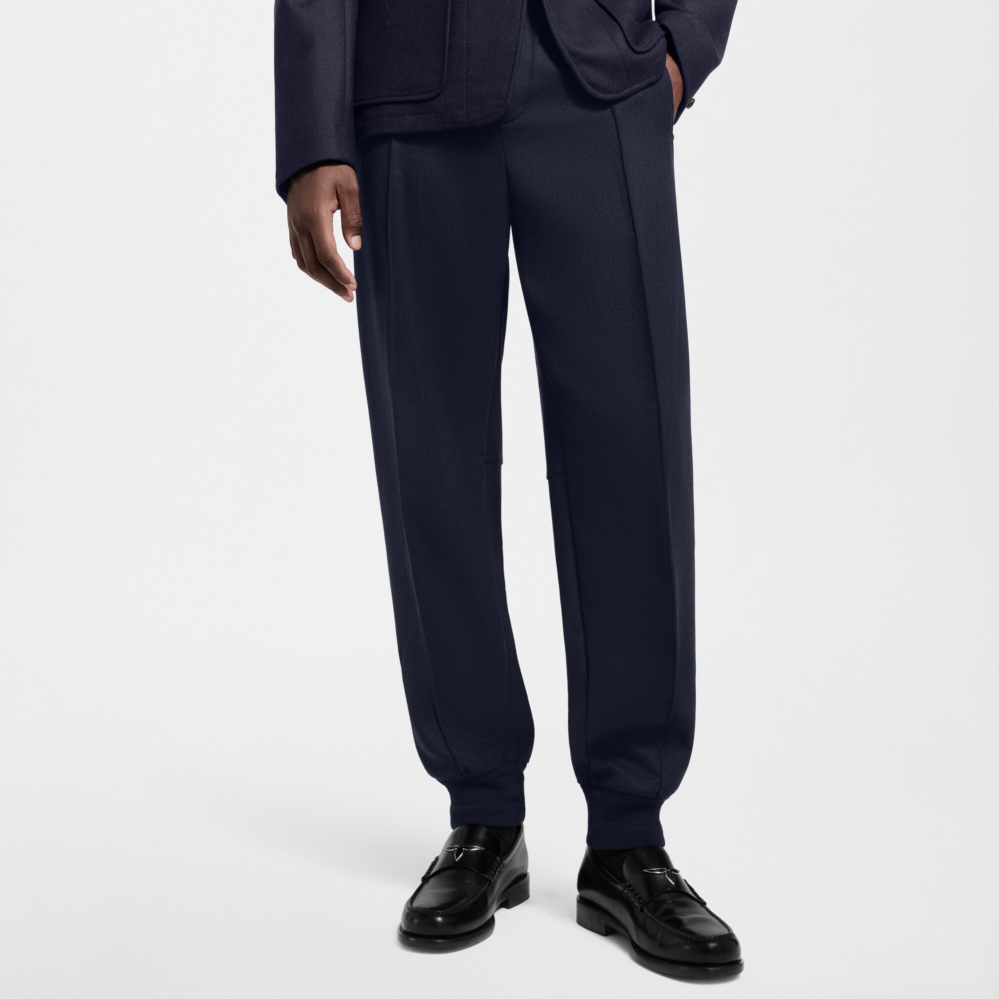 Wool-Silk Blend Jogging Pants  in Men