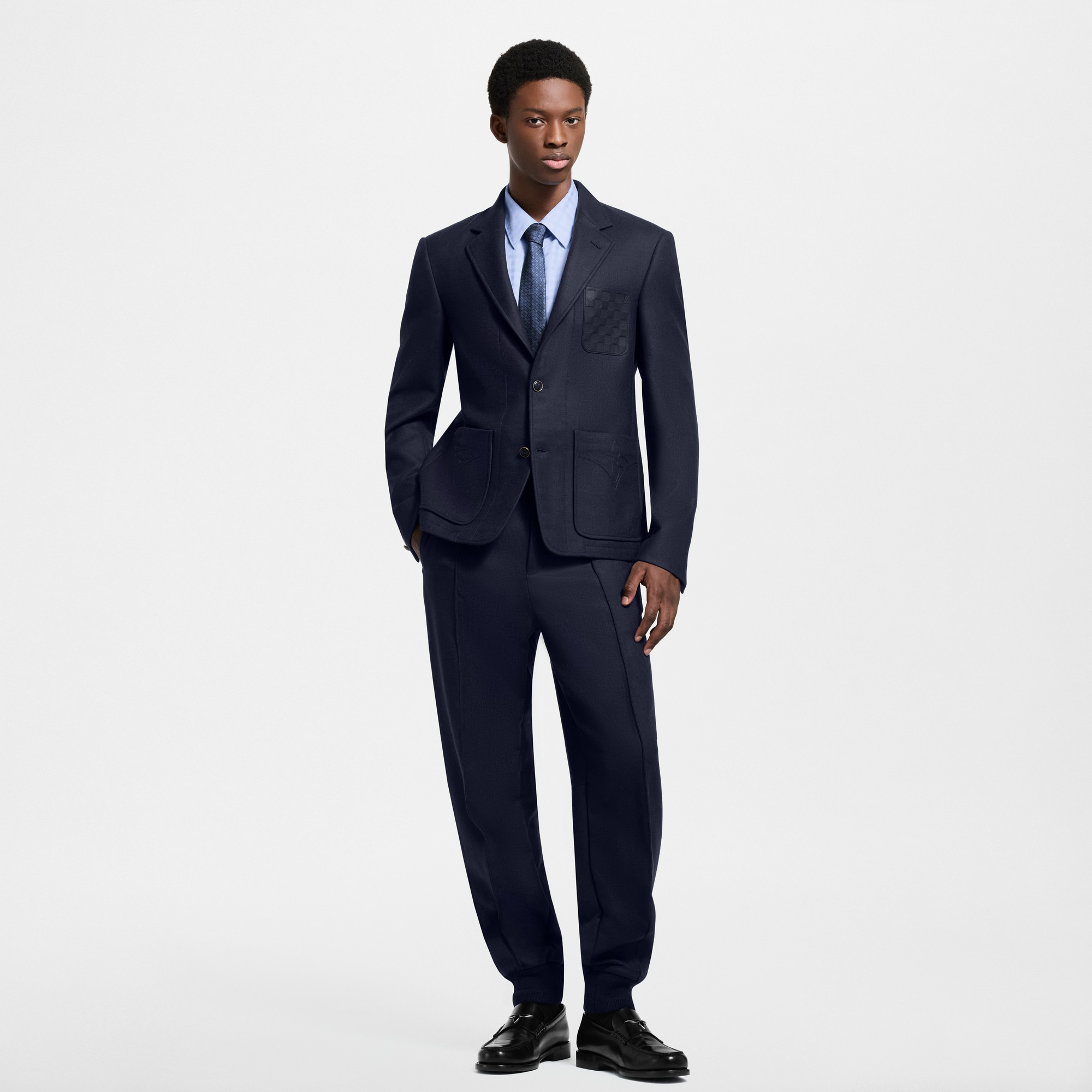 Wool-Silk Blend Jogging Pants  in Men