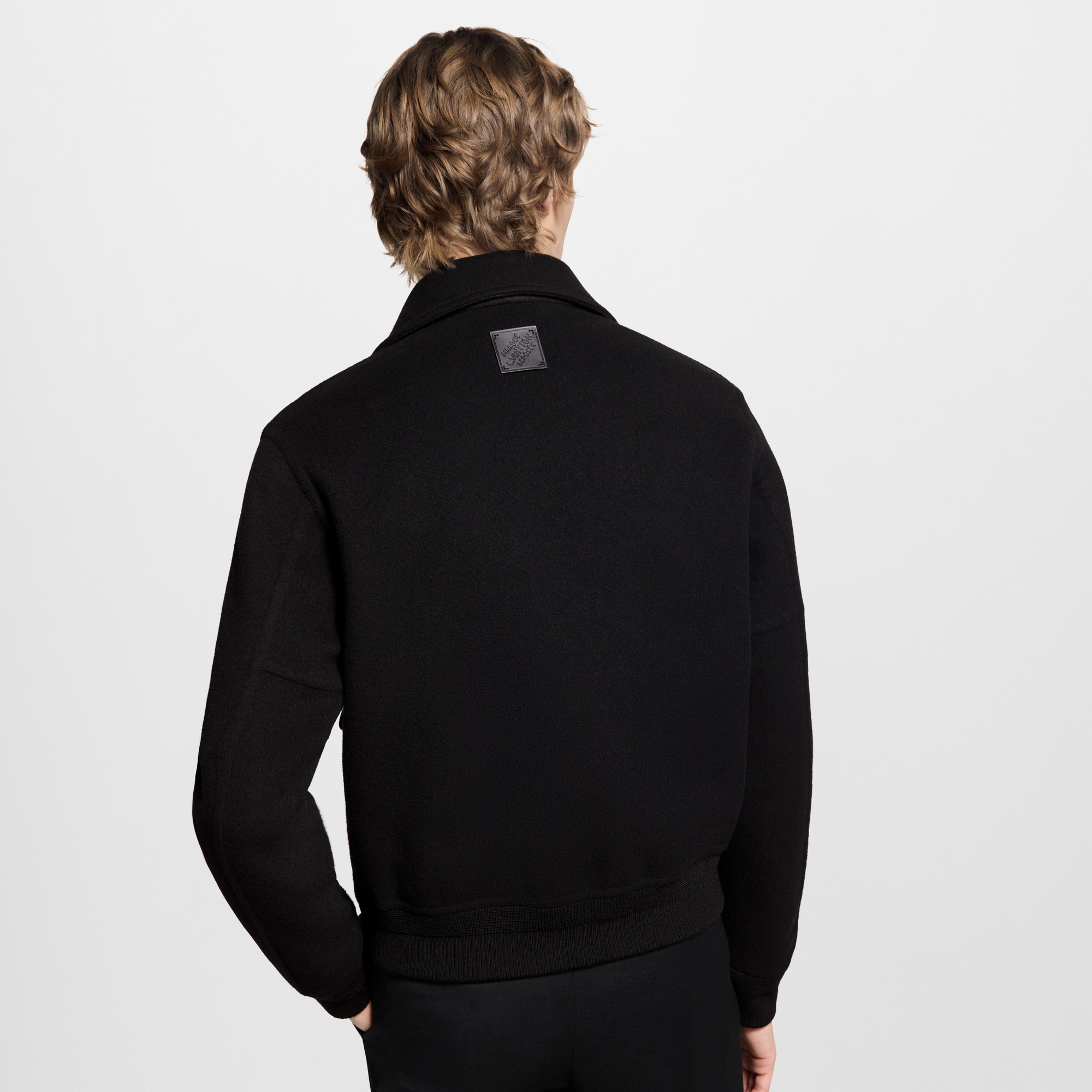 Wool-Silk Double Face Blouson  in Men