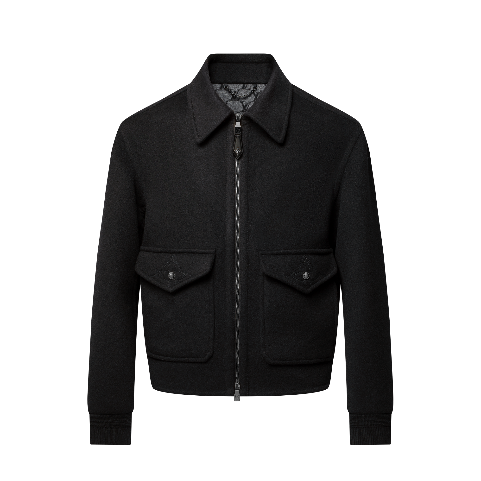 Wool-Silk Double Face Blouson  in Men