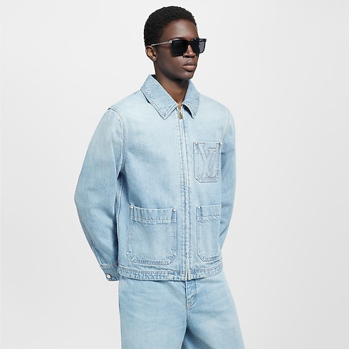 Workwear LV Denim Jacket in Men's Ready-to-Wear Outerwear and Coats collections by Louis Vuitton (Product zoom)