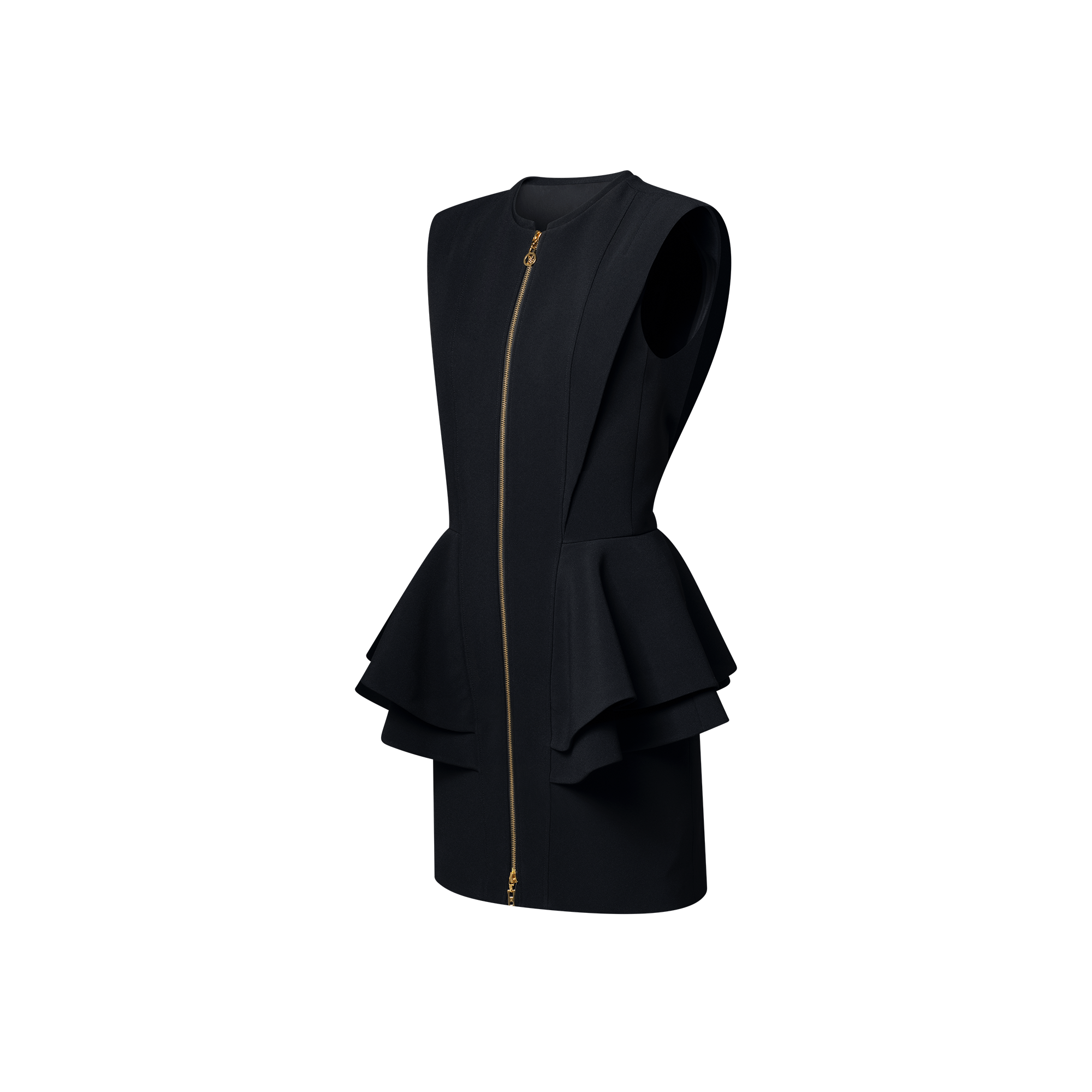 Zip-Up Peplum Dress  in Women