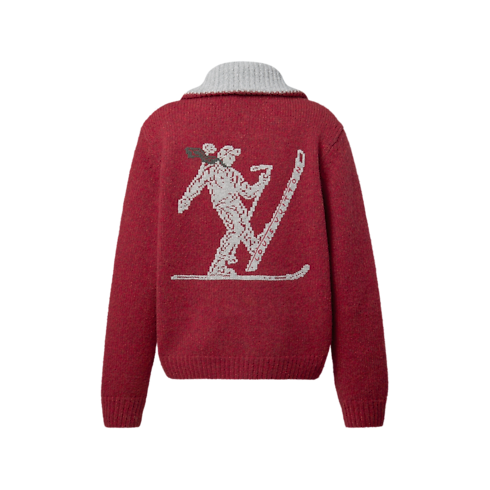 Zipped Knitted Jacket With Signature Motif in Men's Ready-to-Wear All Ready-to-Wear collections by Louis Vuitton (Product zoom)