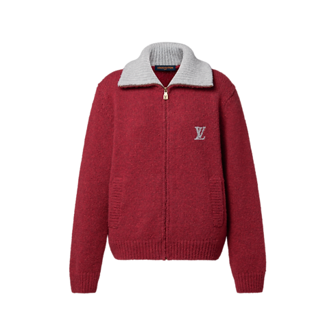 Zipped Knitted Jacket With Signature Motif in Men's Ready-to-Wear All Ready-to-Wear collections by Louis Vuitton (Product zoom)