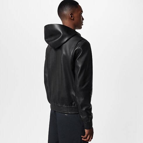 Zipped Leather Hoodie in Men's Ready-to-Wear All Ready-to-Wear collections by Louis Vuitton (Product zoom)