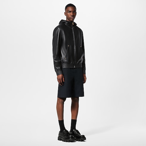 Zipped Leather Hoodie in Men's Ready-to-Wear All Ready-to-Wear collections by Louis Vuitton (Product zoom)