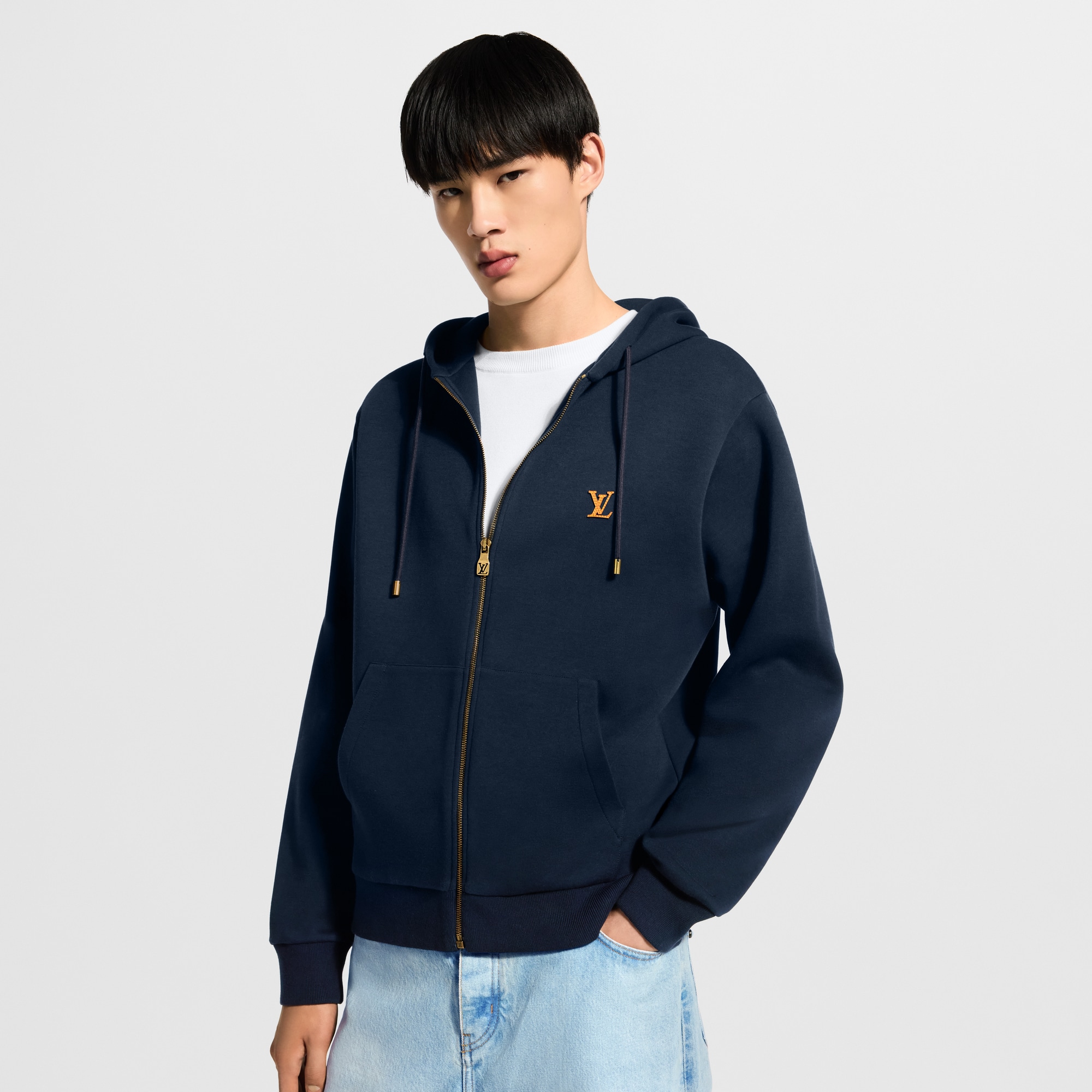 Zippered Hoodie With Signature - Ready-to-Wear 1AK7KC | LOUIS VUITTON