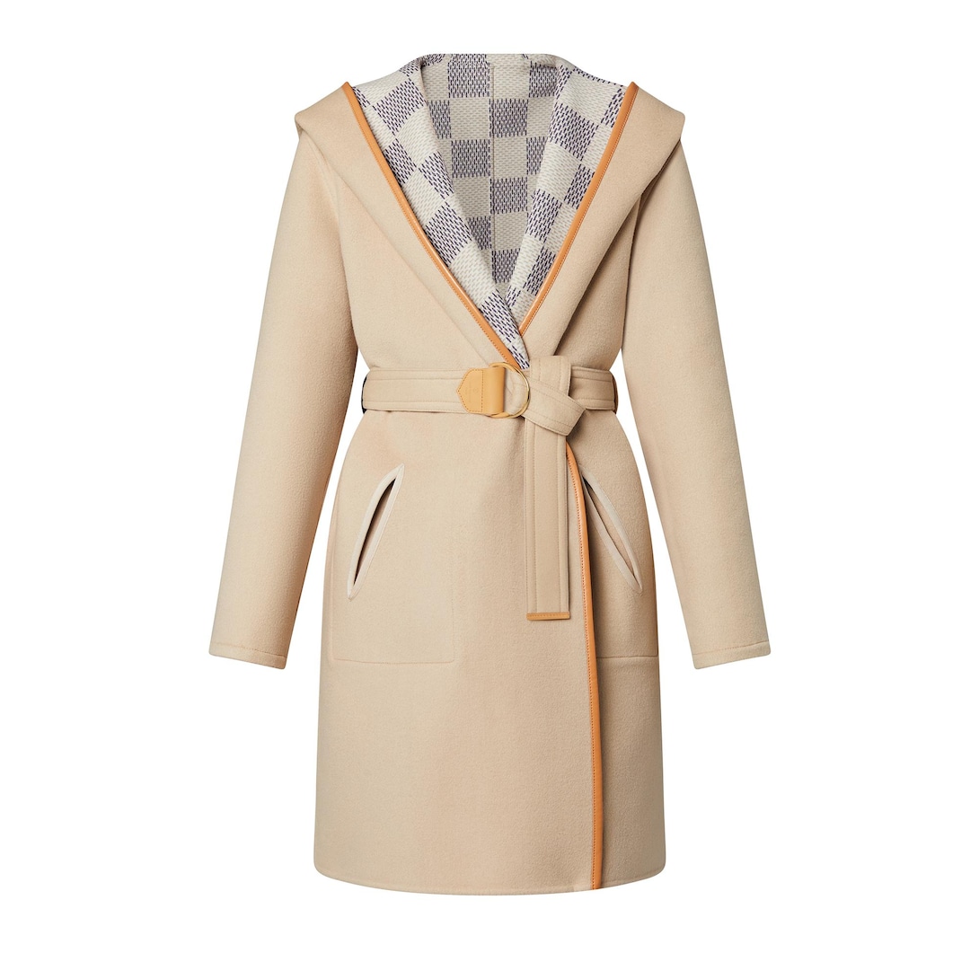 louis vuitton hooded wrap coat price