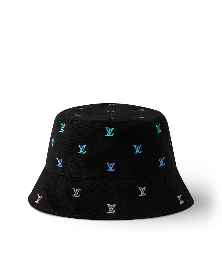 LV Blason Shading Denim Reversible Bucket Hat S00  display picture 1